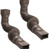 Amerimax 2-Pack Brown Flexible Downspout Extension Gutter Connector Rainwater Drainage