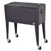 Costway 80QT Party Portable Rolling Cooler Cart