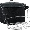 Granite Ware Enamel on Steel 11.5-Quart with lid & Jar Rack, Speckled Black