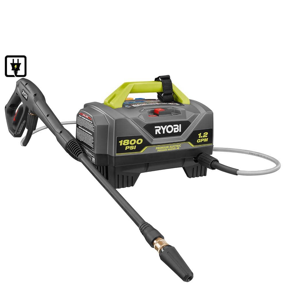 Ryobi 1800 Psi 1 2 Gpm Cold Water Electric Pressure Washer
