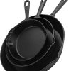 Utopia Kitchen Pre-Seasoned Cast Iron Skillet Set 3-Piece - 6 Inch, 8 Inch and 10 Inch