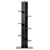 Costway 7-Tier Black Bookshelf Bookcase Plant Display Shelf Rack Storage Holder Wooden