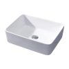 LUXIER Rectangular Bathroom Ceramic Vessel Sink Art Basin in White