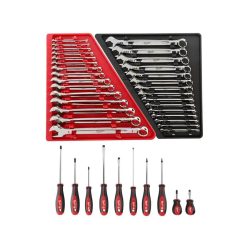 Milwaukee Combination SAE and Metric Wrench Mechanics Tool Set with Screwdriver Set (40-Piece)