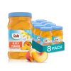 Dole Yellow Cling Sliced Peaches in 100% Fruit Juice, 23.5 Oz Resealable Jars, 8 Count
