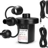 Electric Air Pump, AGPtEK Portable Quick-Fill Air Pump with 3 Nozzles