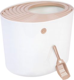 IRIS Top Entry Cat Litter Box, White