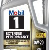 Mobil 1 Extended Performance Full Synthetic Motor Oil 0W-20, 5 Quart