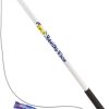 Squishy Face Studio Flirt Pole V2 with Lure Squeaky Dog Toy, Purple & Blue Tie Dye