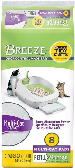 Tidy Cats Breeze Multi-Cat Strength Cat Pads, 32 Count