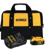 DEWALT DCB205CK 20-Volt MAX XR Premium Lithium-Ion 5.0Ah Battery Pack, Charger & Kit Bag