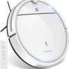 SereneLife Smart Robot Vacuum Cleaner - Slim Rechargeable Electric Robotic Vacuum Cleaner w/ Self Programmed Navigation, Anti-Fall Sensors - Carpet, Hardwood, Tile - White