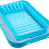 Inflatable Tanning Pool Lounge Float | Suntan Raft Float | Personal Pool Lounger | Tanning Pool with Pillow | Sunbathing Pool (Blue) | 13 Years+