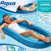 Aqua Comfort Pool Float Lounge – Inflatable Pool Floats for Adults with Headrest and Footrest – Bubble Waves