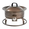 Bond  Bond Signature 18.5-in W 54000-BTU Bronze Portable Steel Propane Gas Fire Pit