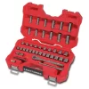 CRAFTSMAN CMMT82334L 51-Piece Standard (SAE) and Metric Combination Gunmetal Chrome Mechanics Tool Set (3/8-in)