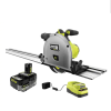 RYOBI PTS01K ONE+ HP 18V Brushless Cordless 6-1/2 in. Track Saw Kit with 4.0 Ah HIGH PERFORMANCE Battery and Charger