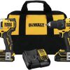 DEWALT DCK278C2 ATOMIC 20-Volt MAX Cordless Brushless Compact Drill/Impact Combo Kit (2-Tool) with (2) 1.3Ah Batteries, Charger & Bag
