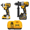 DEWALT DCK299D1T1 20-Volt MAX Cordless Brushless Combo Kit (2-Tool) with (1) FLEXVOLT 6.0Ah Battery, (1) 20-Volt 2.0 Battery & Charger