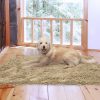 FurHaven Muddy Paws Towel & Shammy Dog Mat - Muddy Paws Absorbent Chenille Shammy Bath Towel and Food Mat Rug, Sand (Tan), Jumbo Plus