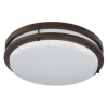 Good Earth Lighting Jordan 1-Light 11-in Bronze Flush Mount Light ENERGY STAR