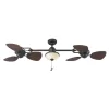 Harbor Breeze  Twin Breeze II 74-in Oil Rubbed Bronze LED Indoor/Outdoor Ceiling Fan with Light (6-Blade)