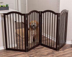 Internet's Best Traditional Arch Pet Gate, Espresso