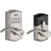 Kwikset  SmartCode 955 Satin Nickel Single Cylinder Electronic Handle Lighted Keypad