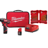 Milwaukee 2401-22-48-89-4631 M12 12-Volt Lithium-Ion Cordless 1/4 in. Hex Screwdriver Kit w/ SHOCKWAVE Impact Duty Titanium Drill Bit Set (23-Piece)