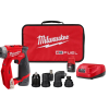 Milwaukee 2505-22 M12 FUEL 12-Volt Lithium-Ion Brushless Cordless 4-in-1 Installation 3/8 in. Drill Driver Kit with 4-Tool Heads