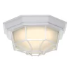 Portfolio  11.25-in W White Outdoor Flush Mount Light ENERGY STAR