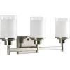 Progress Lighting  Alexa 22-in 3-Light Brushed Nickel Modern/Contemporary Vanity Light