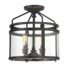 Quoizel  Norfolk 3-Light 11.87-in Oil Rubbed Bronze Semi-flush Mount Light