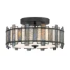 Quoizel  Sentry 3-Light 14-in Black Incandescent Semi-flush Mount Light