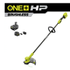 RYOBI P20120VNM ONE+ HP 18V Brushless 13 in. Cordless Battery String Trimmer with 4.0 Ah Battery and Charger