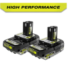 RYOBI PBP2003 ONE+ 18V High Performance Lithium-Ion 2.0 Ah Compact Battery (2-Pack)