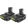 RYOBI PBP2006 ONE+ 18V Lithium-Ion 2.0 Ah Compact Battery (2-Pack)