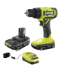 RYOBI PCL206K2 ONE+ 18V Cordless 1/2 in. Drill/Driver Kit with (2) 1.5 Ah Batteries and Charger