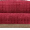 Sure Fit Home Décor Furniture Protector Deluxe Pet Sofa Cover, Polyester, Machine Washable, Sofa,  Burgundy