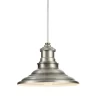 allen + roth  Hainsbrook Antique Pewter Rustic Cone Mini Pendant Light