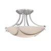 allen + roth  Winnsboro 2-Light 15.25-in Brushed Nickel Semi-flush Mount Light