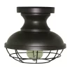 allen + roth  Yordan 1-Light 8.5-in Bronze Incandescent Semi-flush Mount Light