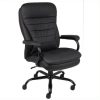 BOSS Office Products 31 in. Width Big and Tall Black Faux Leather Executive Chair with Swivel Seat