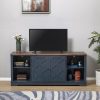 FESTIVO 70 in. Navy TV Stand for TVs Upto 78 in.