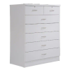 HODEDAH 7-Drawer 48 in. H x 31.5 in. W x 18 in. D Chest of Drawer in White