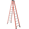 Louisville Ladder FS1412HD 12 ft. Fiberglass Step Ladder with 375 lbs. Load Capacity Type IAA Duty Rating