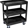 Luxor 3 Shelf Heavy-duty Cart in Black, 18