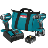 Makita XT281S 18V LXT Lithium-ion Brushless Cordless 2-Piece Combo Kit 3.0Ah Driver-Drill/ Impact Driver