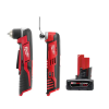 Milwaukee 2415-20-2426-20-48-11-2460 M12 12V Lithium-Ion Cordless 3/8 in. Right Angle Drill with M12 Oscillating Multi-Tool and 6.0 Ah XC Battery Pack