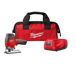 Milwaukee 2445-21 M12 12V Lithium-Ion Cordless Jig Saw Kit with One 1.5 Ah Battery, Charger, Tool Bag